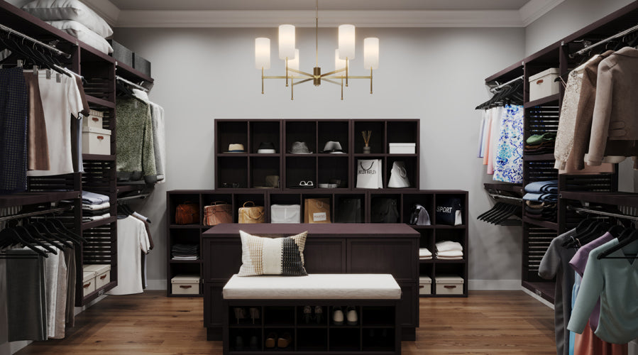 Well designed custom walk in closet